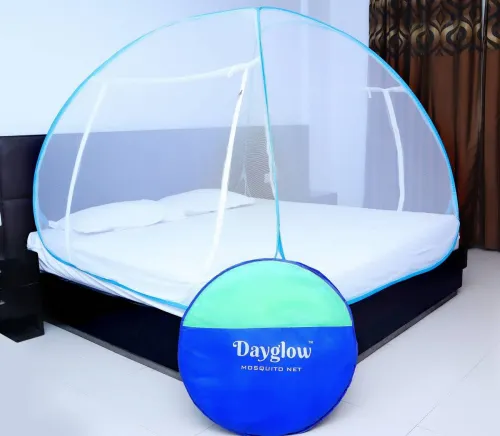 Image of DAYGLOW Polyester Washable Mosquito Net for Queen Size Bed 6 x 6.5 Tent