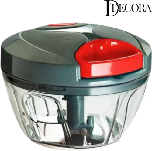 Image of DDecora Mini Handy Quick Vegetable & Fruit Chopper 450ml 3 Stainless Steel Blade