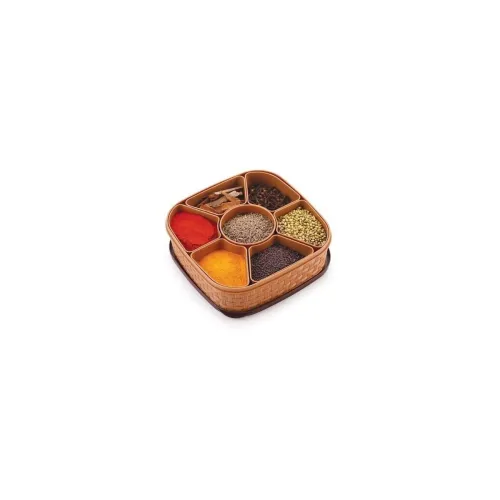 Image of DDecora Plastic Masala Rangoli Box – 700ml, 7 Sections