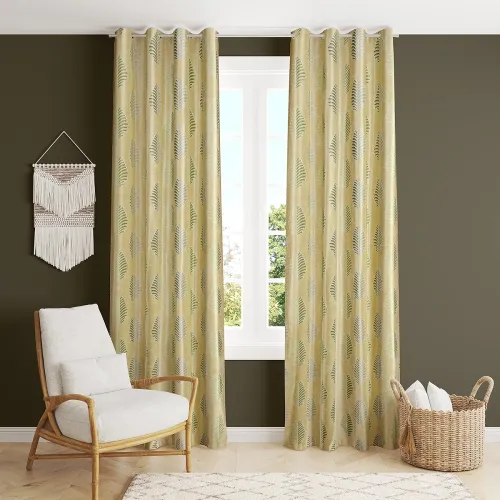 Image of Decor Hub 7ft Green Blackout Curtain