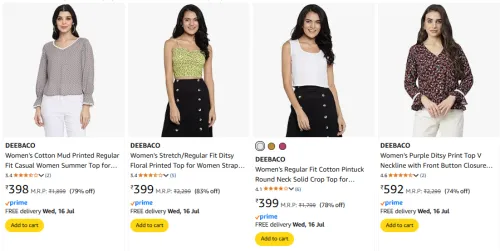 Image of DEEBACO Women's Clothing at Minimum 70% Off