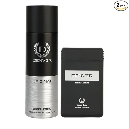 Image of DENVER Black Code Deo -150ML & Black code Pocket Perfume - 18ML