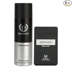 DENVER Black Code Deo -150ML & Black code Pocket Perfume - 18ML