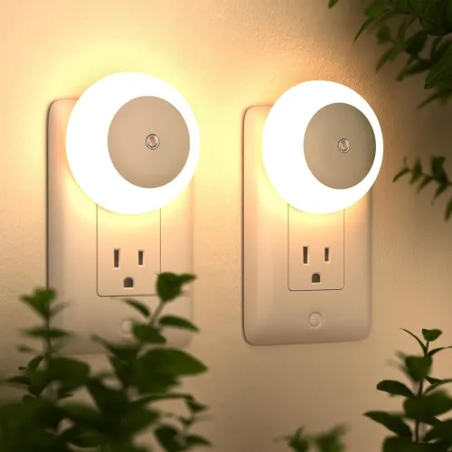Image of Desidiya 2 Pcs Night Light Plug in LED with Dusk to Dawn Sensor for Kids Room