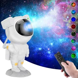 Desidiya Astronaut Galaxy Star Projector (360°, Remote, Timer)