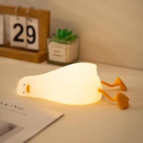 Image of Desidiya Rechargeable Silicone Lying Duck Night Lamp