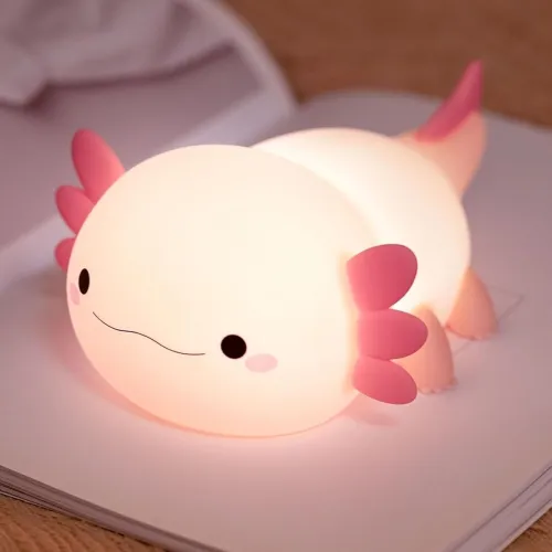 Image of Desidiya Silicon Axolotl Fish Touch Silicon Night Light