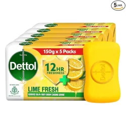 Dettol Lime Fresh Bathing Soap Bar Pack of 5