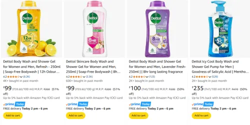Image of Dettole body wash starting @ ₹99