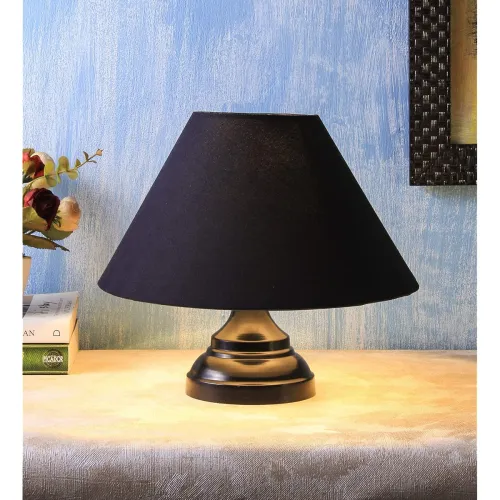 Image of Devansh Black Cotton Table Lamp