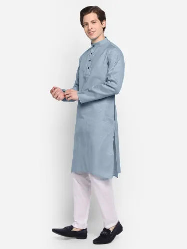 Image of DEVOILER Geometric Woven Kurta