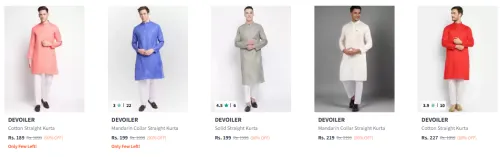 Image of DEVOILER Woven Straight Kurta Starting At @₹189
