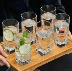 DHANSAL Glass Set (Pack of 6, 260ml)