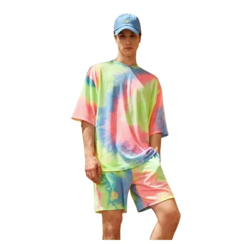 Image of DHRUVI TRENDZ Mens Lycra Co-Ord Set