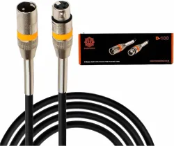 Digimore D-100 3-Pin XLR 20 feet Cable for DJ Mixer Camera Cable(Black)