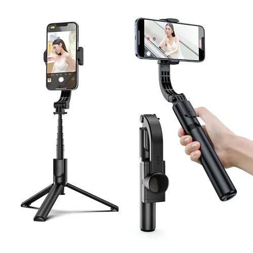 Image of Digitek Single Axis Auto Balanced Foldable Tripod Smartphone Gimbal & Selfie Stick