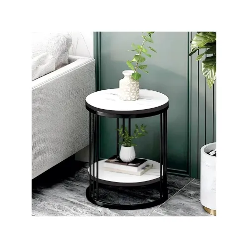 Image of Dime Store Metal Double Top Side Table, End Table