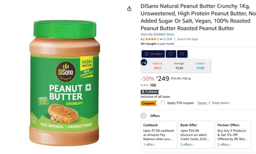 Image of DiSano Natural Peanut Butter Crunchy 1Kg