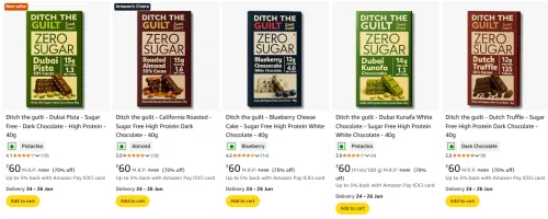 Image of Ditch the Guilt Chocolate starting @ ₹60