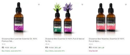 Image of Divasense Bath Essential Oil for 99% Discount