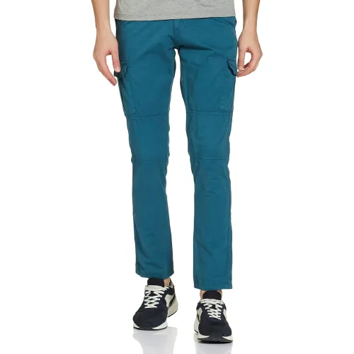 Image of Diverse Men's Slim Fit Overdyed Cotton Cargo