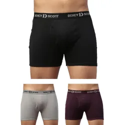 DIXCY SCOTT MAXIMUS Mens Solid Mid Rise Comfort Fit Outer Elastic Waistband