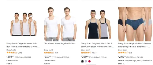 Image of Dixcy Scott Men innerwear starting from ₹239 