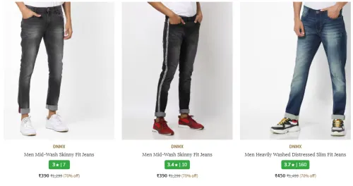 Image of DNMX Brand Men's Jeans @ Flat 70% Discount