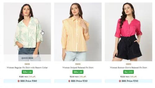 Image of DNMX women's shirt Under ₹399