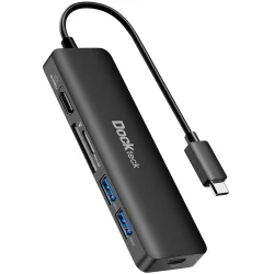 Dockteck 6-in-1 USB-C Hub (4K HDMI, 100W PD, SD/microSD, 2x USB 3.0)