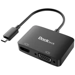 Dockteck USB‑C HDMI/VGA Dual Adapter