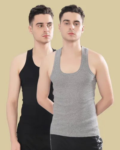 Image of Dollar Bigboss Pack of 2 Derby RN Cotton Men Vest