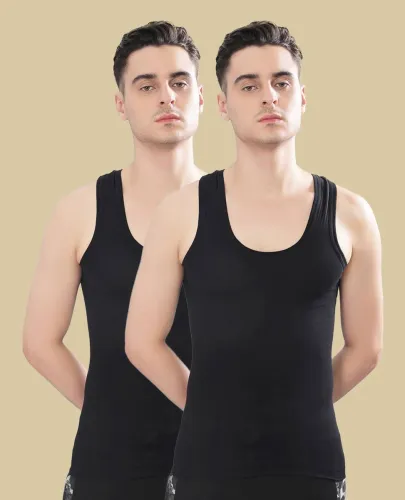 Image of Dollar Bigboss Pack of 2 Hutch Cotton Men Vest