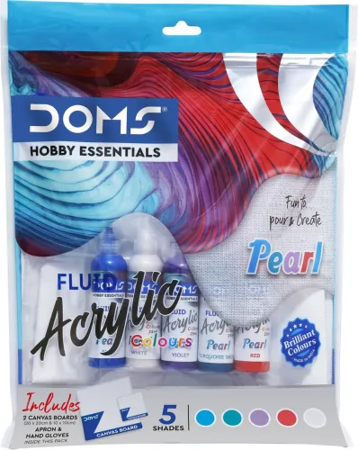Image of DOMS Pearl Fluid Acrylic Painting Set
