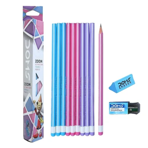 Image of Doms Zoom Pencil Pack Of 50 (Free Eraser & Sharpner )