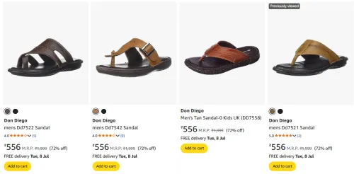 Image of Don Diego Men's Sandal at Minimum 70% Off