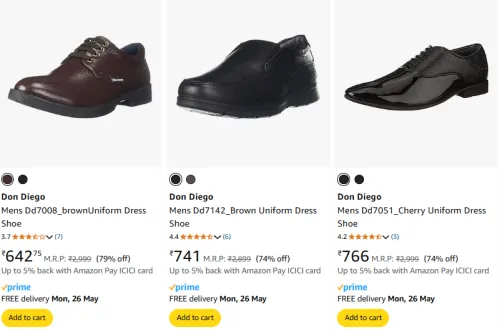 Image of Don Diego Men's Formal Shoes at minimum 70% Discount