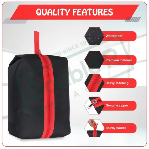 Image of Double R Bags Shoe Bags for Travel, Shoe Storage Organizer with Zipper Closure