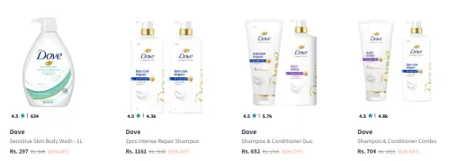 Image of Dove Beauty Products upto 65% Off