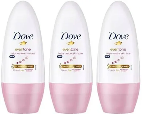 Image of DOVE EvenTone-Moist-48h-Deo Deodorant Roll-on - For Women (50 ml, Pack of 3)