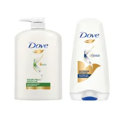 Dove Hair Fall Rescue Shampoo 1L & Intense Repair Hair Conditioner 175ml