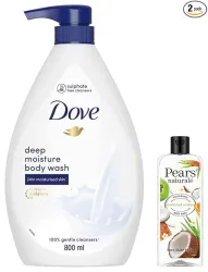 Dove & Pears Body Wash Combo–Dove 800ml + Pears Coconut 250ml