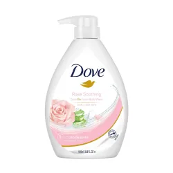 Dove Soothing Rose & Aloe Vera Body Wash for Replenished Skin, Refreshing Scent 1L