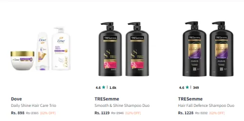 Image of Dove, Tresemme 1L Shampoo Combos Min. 60% Discount