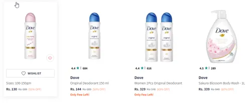 Image of Dove Women Eventone Deodorant Starting At @₹130
