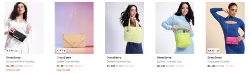 Image of Dressberry Handbags at minimum 80% Discount