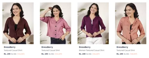 Image of DressBerry Women Casual Shirt Starting At ₹249