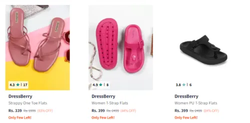 Image of DressBerry Women's Flats at minimum 83% Discount