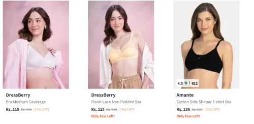 Image of Dressberry Women's Bra Starting At ₹115