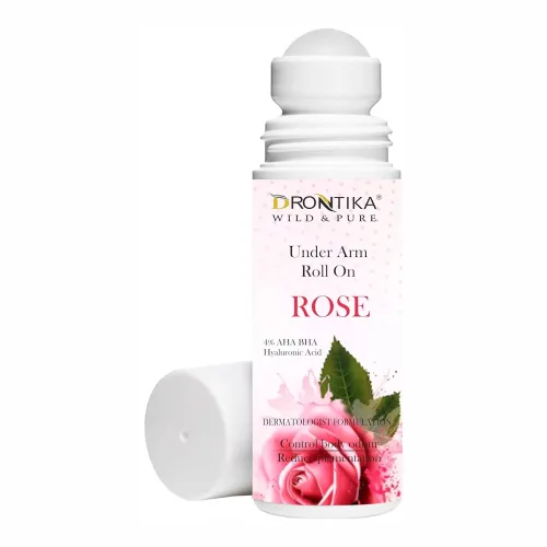 Image of Drontika Damask Rose Anti-Perspirant Deodorant Roll-On, 50ml, 4.0/5